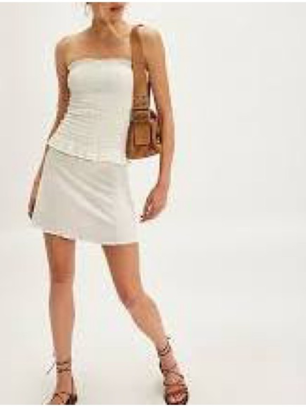 Free People Lora Skirt Set with Tube Top & Mini Skirt